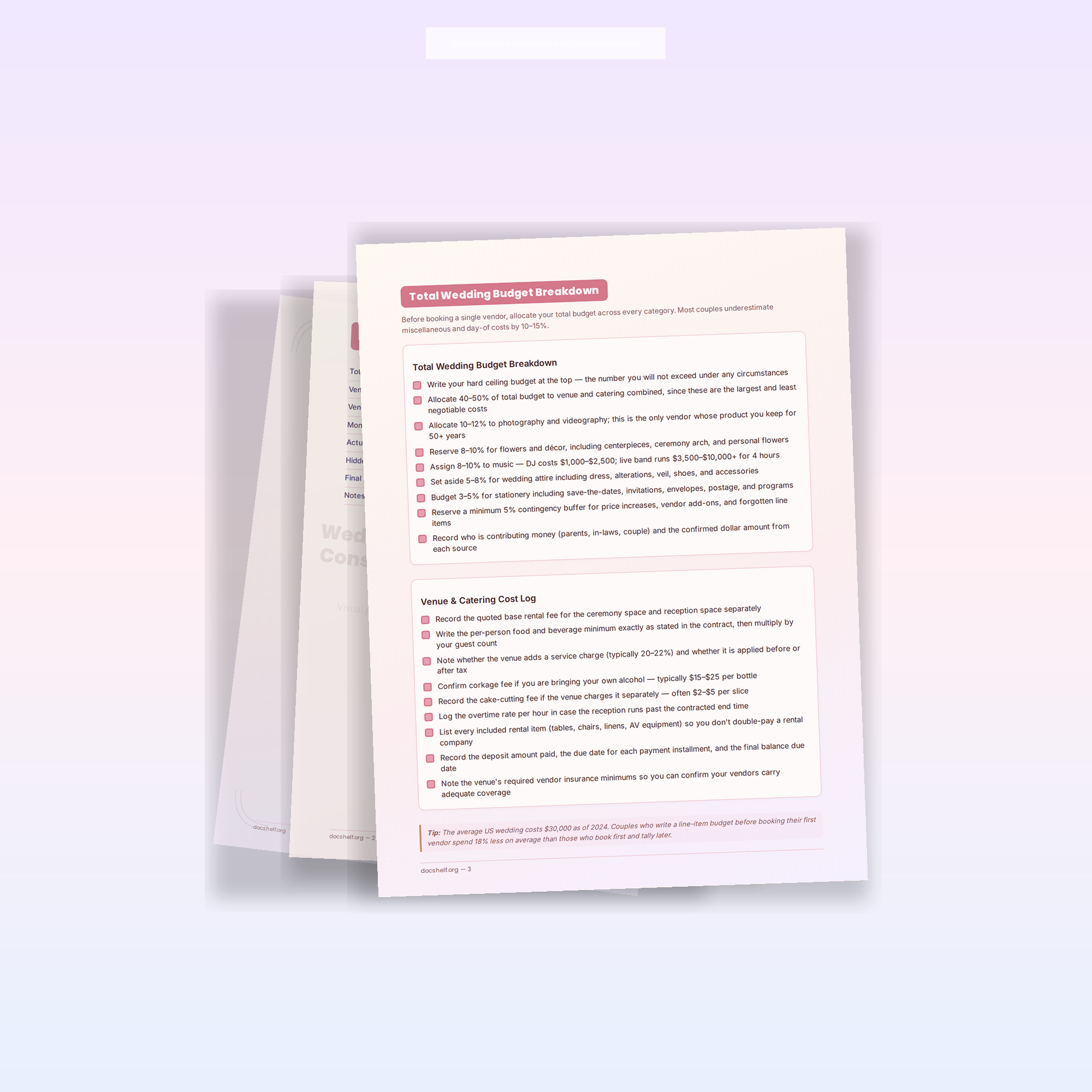 Wedding Budget Tracker