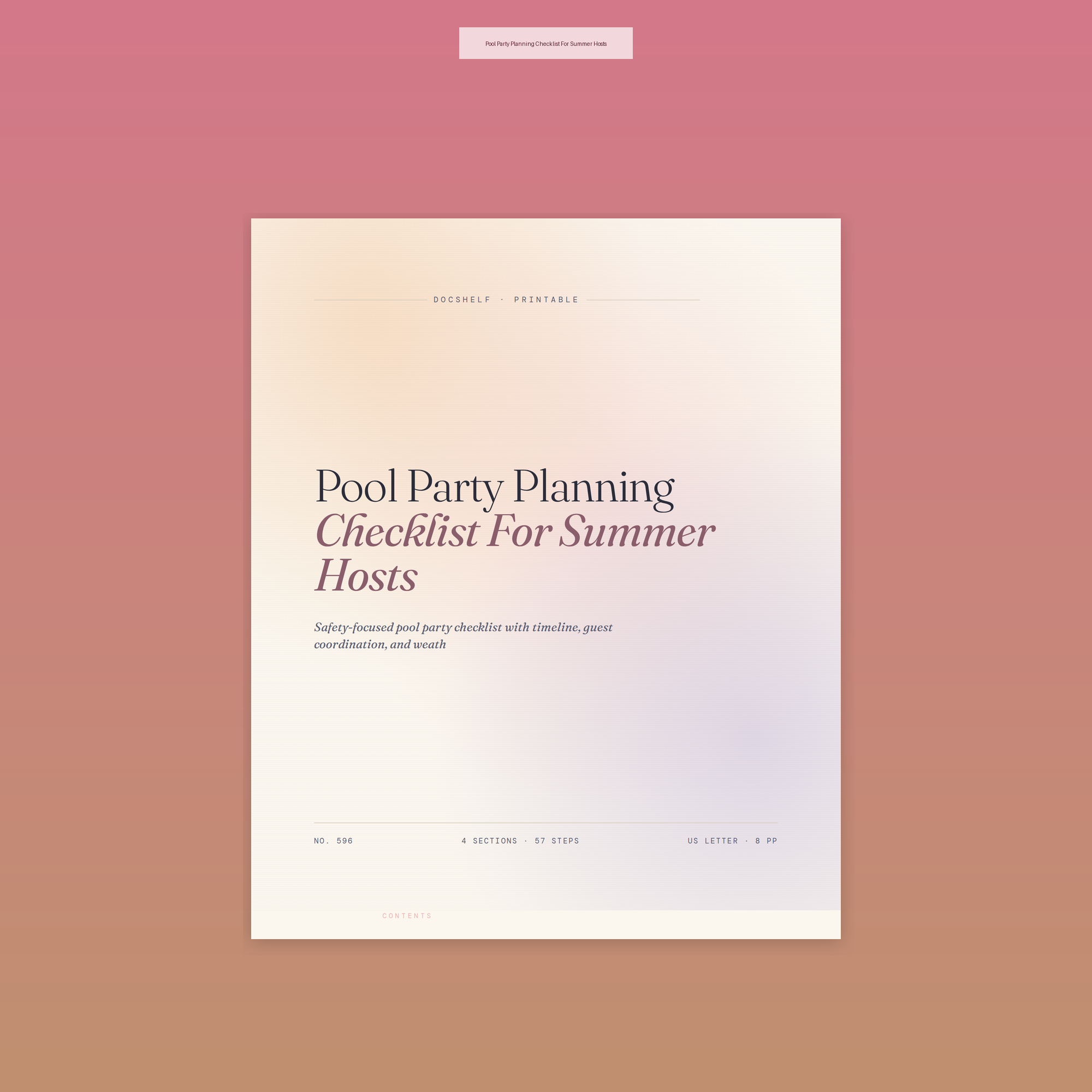 Pool Party Planning Checklist For Summer Hosts